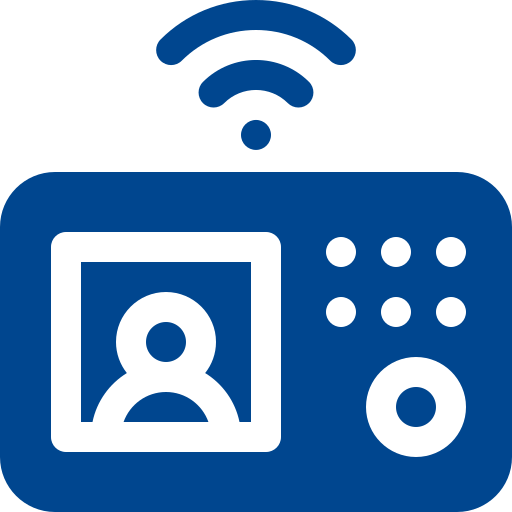 Video door phone & intercom connected to security